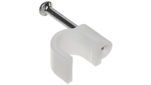 Uchwyt kablowy okrągły fi7mm biały TRZ-7*P100