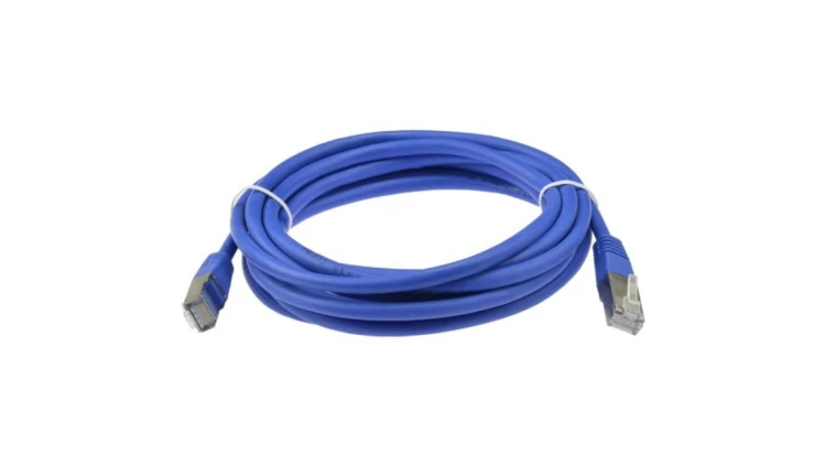 Patchcord FTP kat.5e kabel sieciowy LAN 2x RJ45 linka niebieski 3m