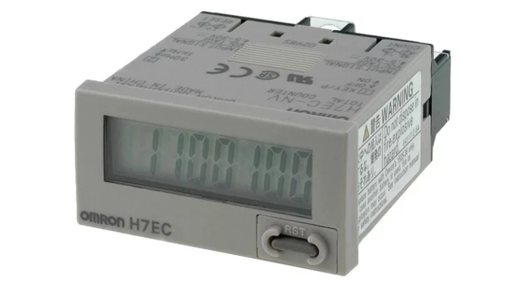 H7EC-NV-H Licznik elektroniczny z wyświetlaczem LCD, wejściem napięciowym, NPN, PNP, montowany na panel