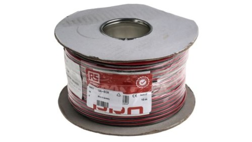 Kabel głośnika, 2-rdzeniowy, 1,5 mm², l. żył: 48, rozmiar: 0,2 mm, BR/ 900 V, Polichlorek winylu PVC, dł.: 100m, -25