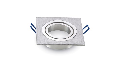 Oprawa punktowa Oczko 1xGU10 IP20 Kwadratowa Aluminiowa Szczotkowana 3606