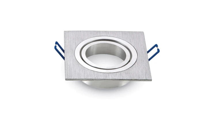 Oprawa punktowa Oczko 1xGU10 IP20 Kwadratowa Aluminiowa Szczotkowana 3606