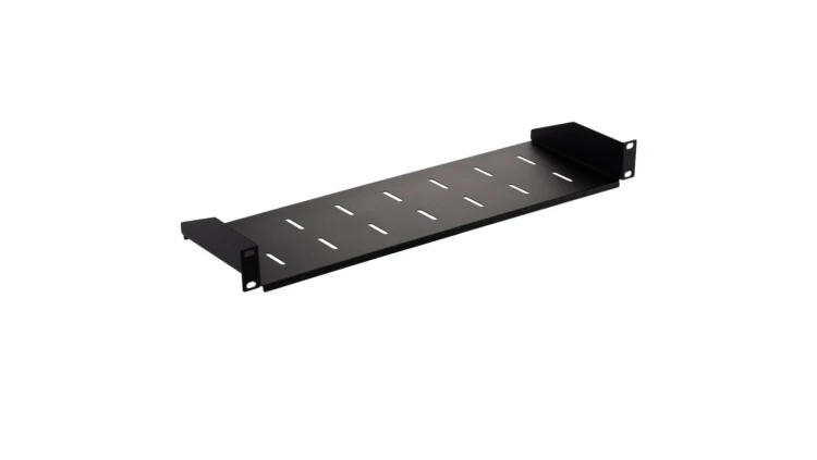 Półka stała do szafy RACK 19 cali 1U 150mm czarna