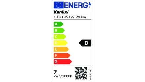 Żarówka LED E27 XLED G45 E27 7W-NW 1055lm 4000K barwa neutralna 37389