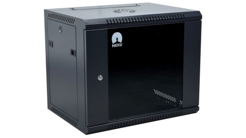 Szafa wisząca RACK 19 cali 9U 450mm czarna NEKU TS BOX