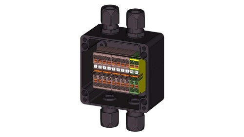 Puszka łączeniowa Ex przeciwwybuchowa z poliestru A02B1 PL11-T6/T5, IP66 strefa 1,21 oraz 2,22, ATEX