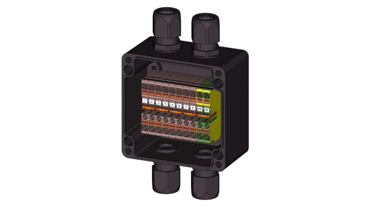 Puszka łączeniowa Ex przeciwwybuchowa z poliestru A02B1 PL11-T6/T5, IP66 strefa 1,21 oraz 2,22, ATEX