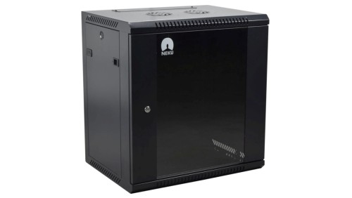 Szafa wisząca RACK 19 cali 15U 450mm czarna NEKU TS BOX