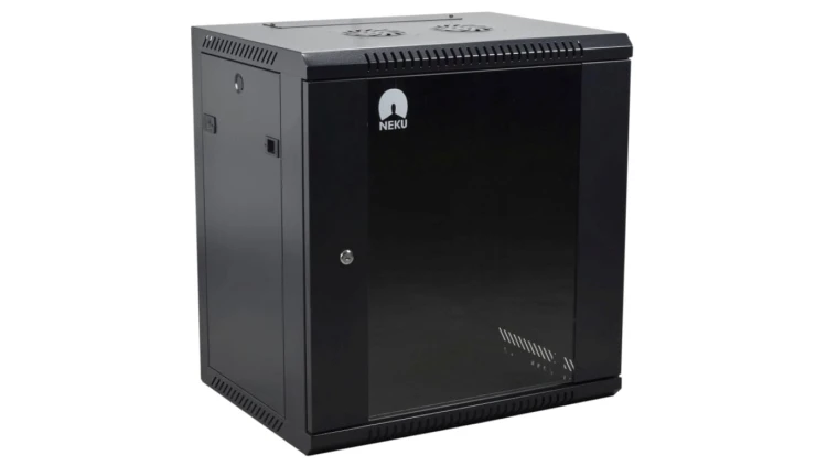 Szafa wisząca RACK 19 cali 15U 450mm czarna NEKU TS BOX