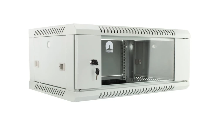 Szafa wisząca RACK 19 4U 450mm szara NEKU TS BOX