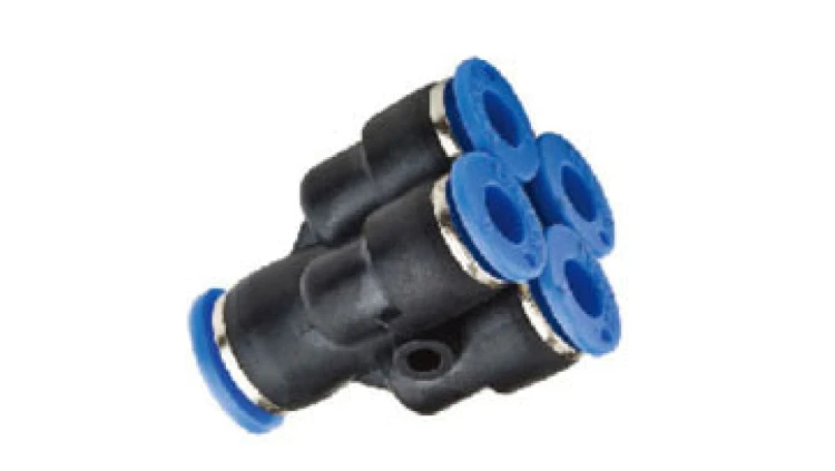 Rozgałęźnik pneumatyczny wtykowy typu Y, do węża fi 8 mm, 4x6 mm, tworzywo sztuczne