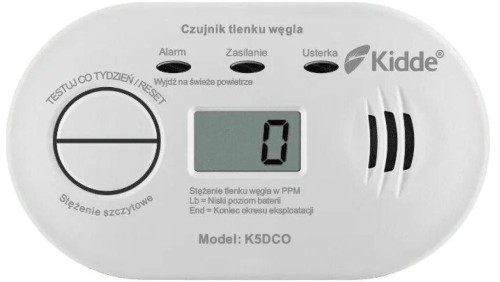 Czujnik czadu bateryjny z wyświet Kidde K5DCO