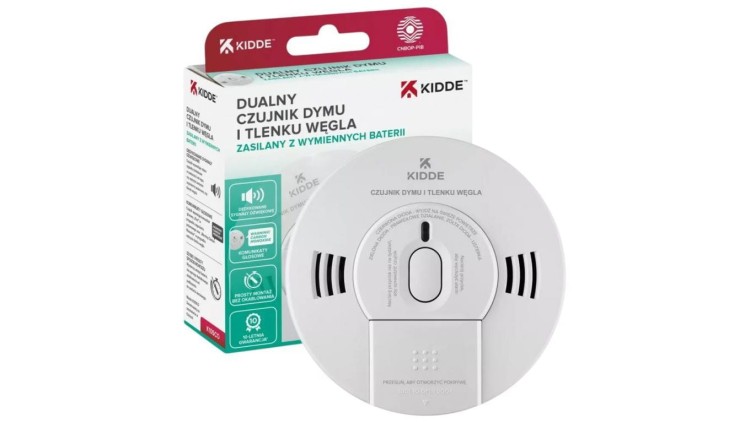 Dualny czujnik czadu i dymu Kidde K10SCO