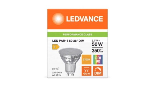 ZAR.LED 3,7W GU10 Ledvance Ciepła 2700K DIM (kąt świecenia 36 stopni)
