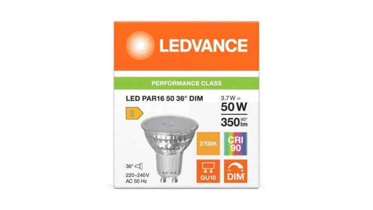 ZAR.LED 3,7W GU10 Ledvance Ciepła 2700K DIM (kąt świecenia 36 stopni)