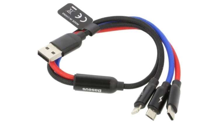 Kabel High Speed,USB 2.0 0,3m czarny tekstylny CAMLT-ASY01