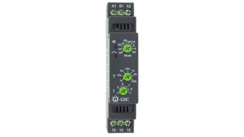 Przekaźnik czasowy zwłoczny Wielofunkcyjne funkcyjny 0.1 s → 100h SPDT 1-stykowy 1CO 12 → 240V ac/dc