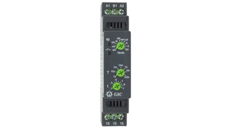 Przekaźnik czasowy zwłoczny Wielofunkcyjne funkcyjny 0.1 s → 100h SPDT 1-stykowy 1CO 12 → 240V ac/dc