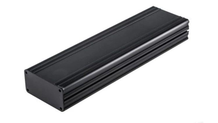 Obudowa urządzeń elektronicznych wentylowana, aluminiowa, Czarny, 285 x 81.4 x 40mm, RS PRO