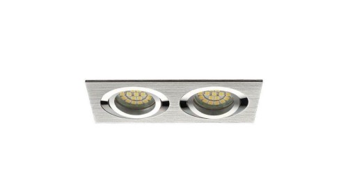 Kanlux oprawa sufitowa wpuszczana SEIDY CT-DTL250-AL, aluminium szcotkowane, drapana, podwójna, regulowana