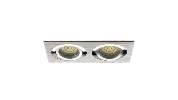 Kanlux oprawa sufitowa wpuszczana SEIDY CT-DTL250-AL, aluminium szcotkowane, drapana, podwójna, regulowana