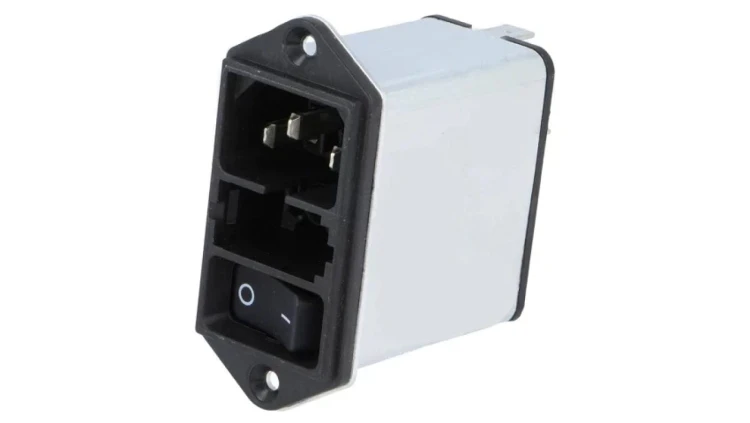 Złącze zasilające AC gniazdo męskie 8A 250VAC IEC 60320 DD12 DD12.8121.111