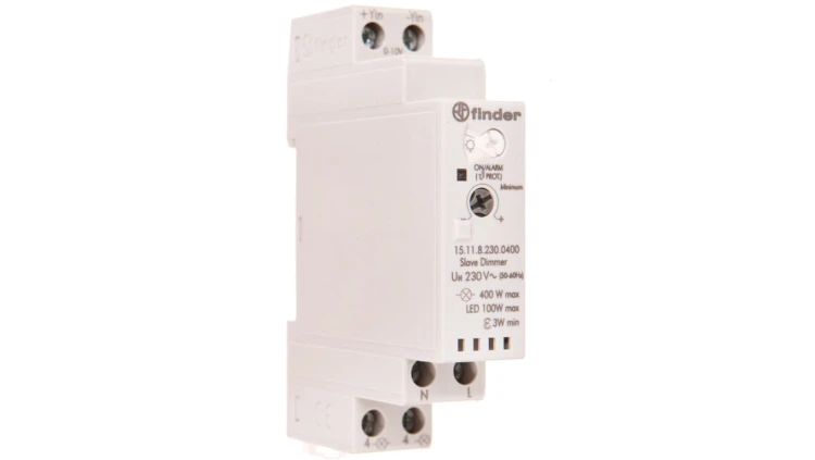 Elektroniczny przekaźnik impulsowy ze ściemniaczem 400W 45-65Hz funkcja SLAVE, sterowanie 0-10V 15.11.8.230.0400
