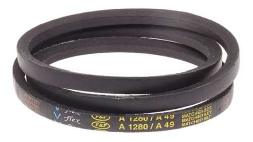 Pas napędowy, profil A, materiał: PET, guma, 13mm x 8mm x 1.28m, RS PRO