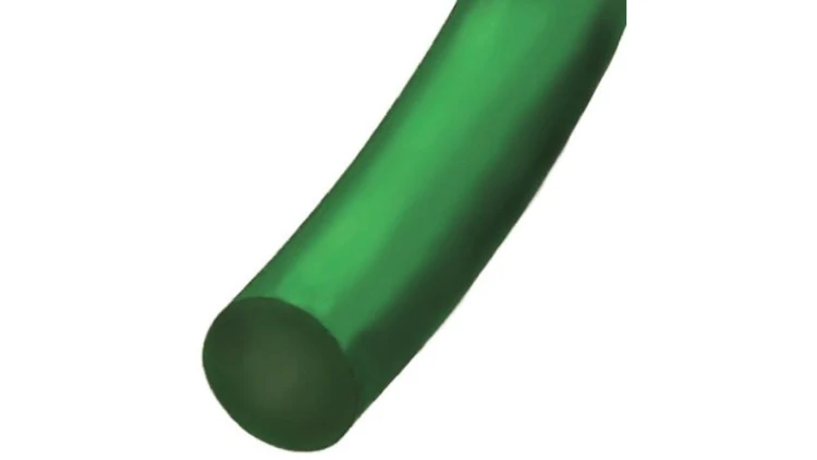 Zaokrąglony pas poliuretanowy, Zielony, śr.: 7mm, dł. 30m, obc.: 10kg