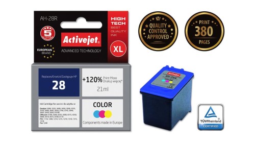 Tusz Activejet AH-28R (zamiennik HP 28 C8728A Premium 21 ml kolor)