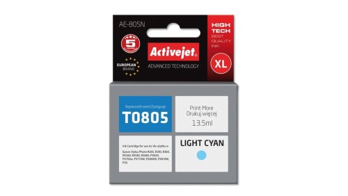 Tusz Activejet AE-805N (zamiennik Epson T0805 Supreme 13.5 ml jasny niebieski)