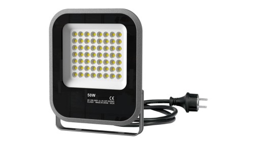 Naświetlacz LED SMD LLS050AMK 50W 6500K 5000lm przewód 5m IP66 16167