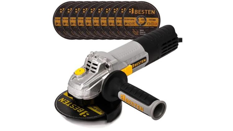 Szlifierka kątowa Diax kątówka 1300W Regulacja 125mm Soft Start 10x Tarcza BESTEN BE0002850