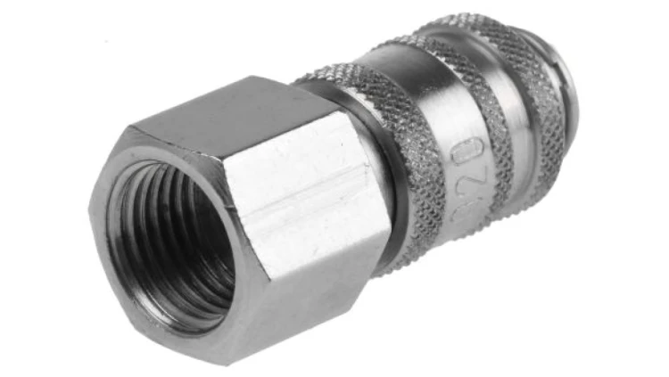 Szybkozłączka pneumatyczna, materiał Mosiądz, złącze G 1/8 żeńskie, RS PRO Rectus 20, Rectus 91, Walther 06-003