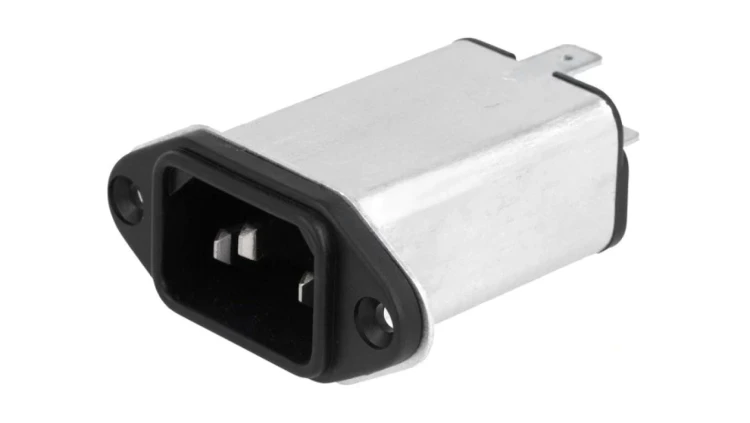 4300.5054Złącze zasilające AC gniazdo męskie 6A 250VAC IEC 60320