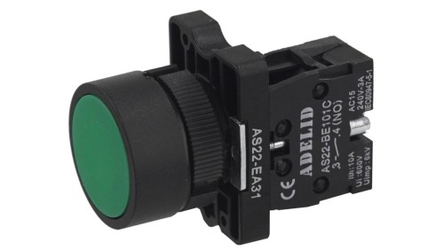 Przycisk sterowniczny zielony 1xNO 10A IP54 AS22-EA31