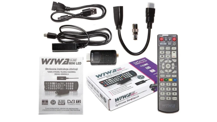 Tuner DVB-T/T2 WIWA H.265 MINI LED