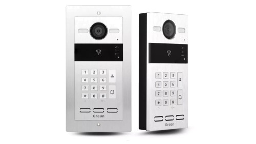 GREON IP GR-OS10-K-P Panel zewnętrzny wideo podtynkowy, klawiatura mechaniczna, czytnik RFID 125kHz/13,56MHz, PoE, 2 przekaźniki