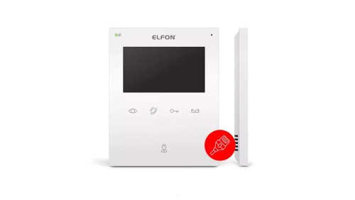 OP-VM5 Monitor głośnomówiący Optima - ekran 4,3, kolor biały, zasilanie 15 VDC