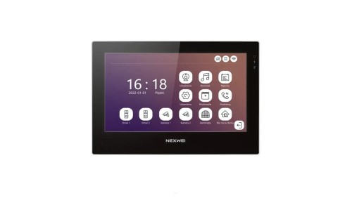 NW-AVI-10S-BW Wideodomofon jednorodzinny Nexwei 10monitor z Wifi i obsługą przez smartfona, aplikacja, kolor czarny