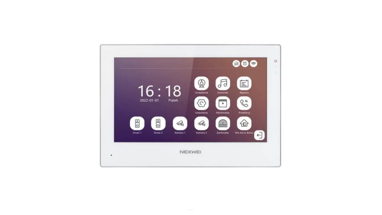 NW-AVI-10S-WW Wideodomofon jednorodzinny Nexwei 10monitor z Wifi i obsługą przez smartfona, aplikacja Tuya,Biały