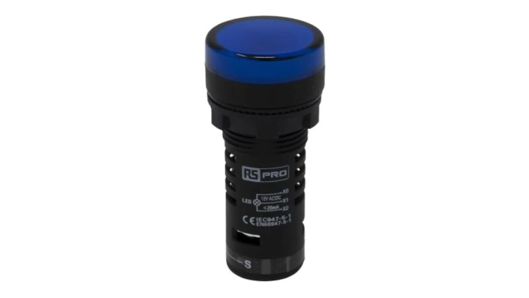 Lampka kontrolna w komplecie z układem testowym, Ø 22mm, IP65, RS PRO
