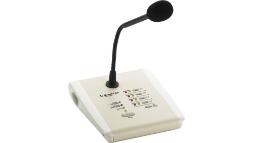 Mikrofon pulpitowy PA, 4-strefowy, współpracujący ze wzmacniaczem PA-40120 oraz mikserem strefowym PA-6040MPX PA-4000RC
