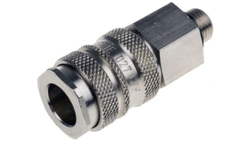Szybkozłączka pneumatyczna, materiał Mosiądz, złącze G 1/4 męskie, RS PRO CEJN 410, Rectus 27, TST 410