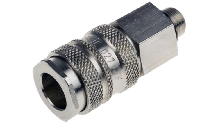 Szybkozłączka pneumatyczna, materiał Mosiądz, złącze G 1/4 męskie, RS PRO CEJN 410, Rectus 27, TST 410