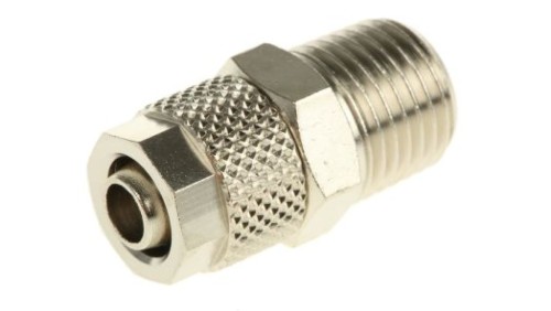 Adapter gwintowany prosty gwint – rura, 15 barów