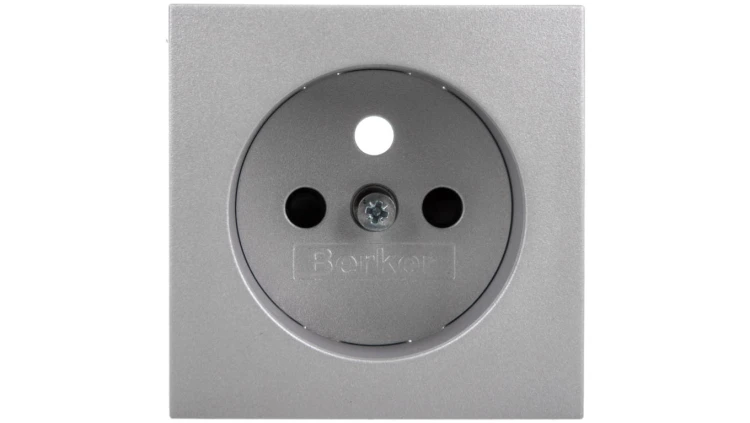 B.Kwadrat/B.7 Płytka czołowa gniazda z/u z przesłonami styków aluminium 3965768994