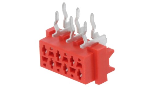Micro-MaTch gniazdo żeńskie 6-pin THT na PCB Układ 2x3 7-215460-6