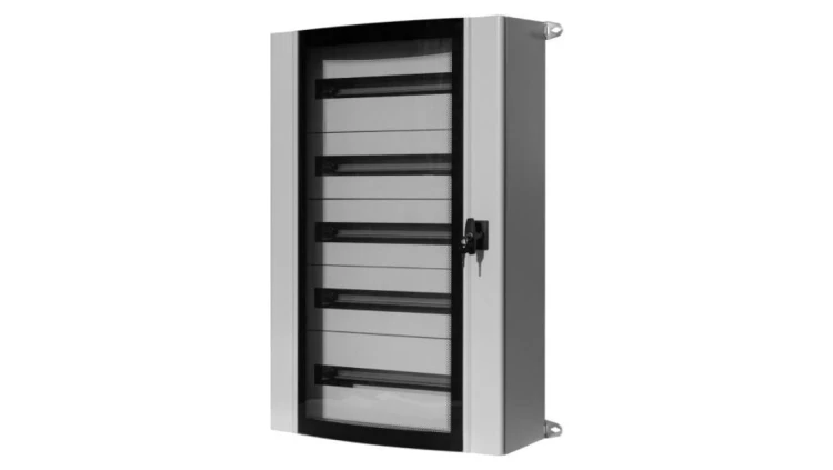 Szafa metalowa MISTRAL szklane drzwi - 600x1050x200 mm 144 modułów, 6 rzędów IP55