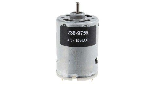 Silnik DC, 4.5 → 15 V., 2,85 A, 21,2 W, 13 360 obr./min, 154,4 gcm, RS PRO